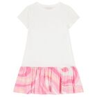 Girls White & Pink Iride Dress, 1, hi-res