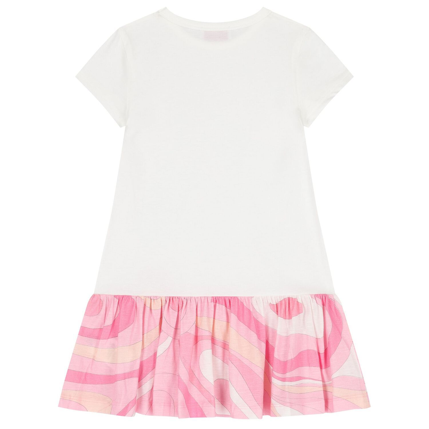 Girls White & Pink Iride Dress, 1, hi-res