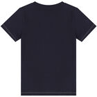 Boys Navy Blue Logo T-Shirt, 4, hi-res