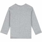 Younger Boys Grey Logo Top , 1, hi-res