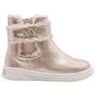 Girls Gold Faux Fur Boots , 1, hi-res
