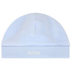 Baby Boys Blue Logo Hat, 2, hi-res