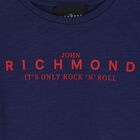 Girls Blue Logo Dress, 1, hi-res