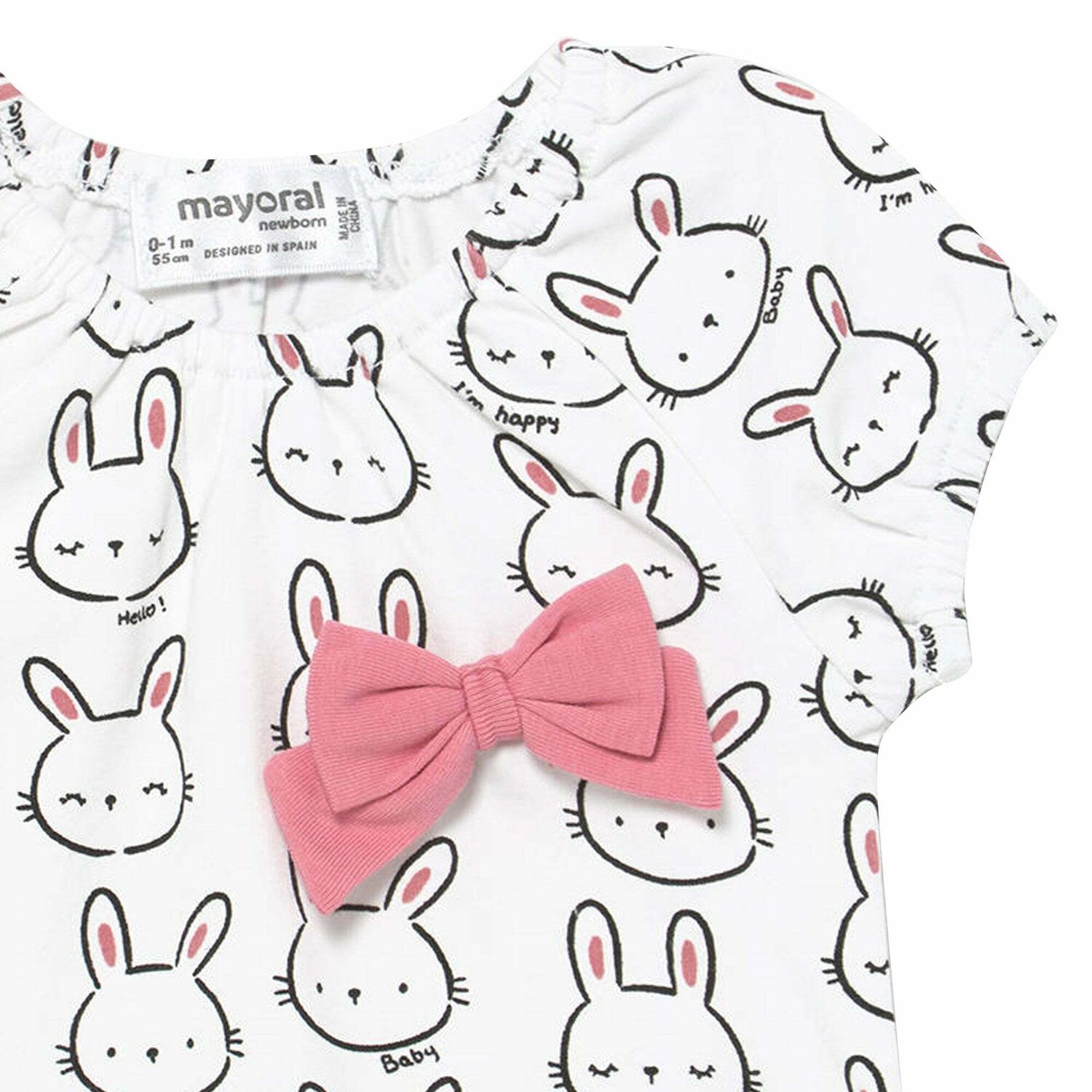 Girls Pink & White Rompers (3 Pack), 1, hi-res