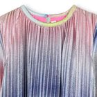 Girls Multi-Colured Satin Plissé Dress, 1, hi-res