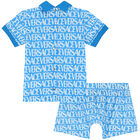 Baby Boys Blue Logo Shorts Set, 1, hi-res