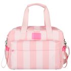 Pink Logo Striped Baby Changing Bag, 1, hi-res