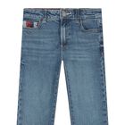 Boys Blue Logo Denim Jeans, 1, hi-res
