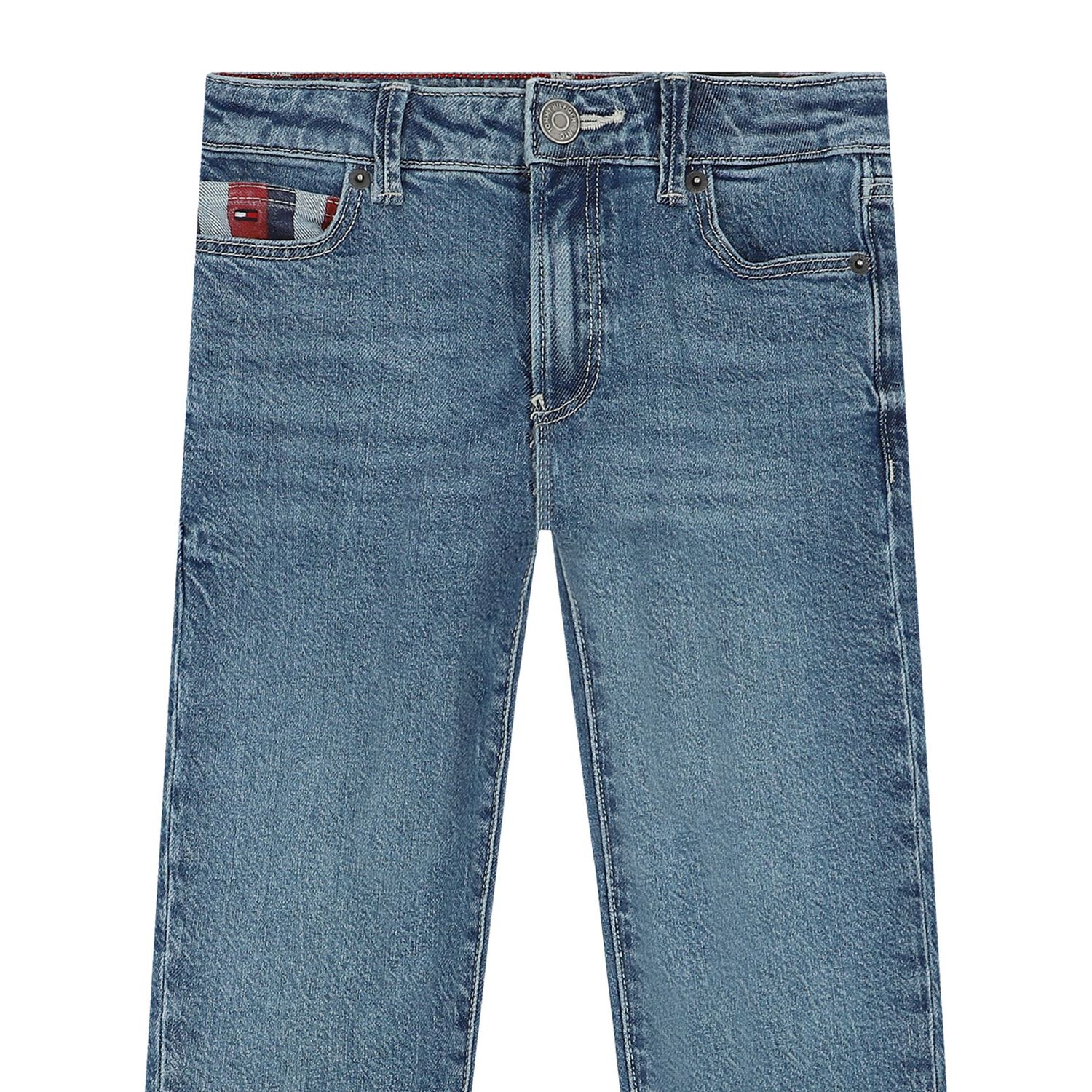 Boys Blue Logo Denim Jeans, 1, hi-res image number null