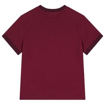 Girls Burgundy Peony T-Shirt