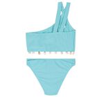 Girls Aqua Shell Bikini, 1, hi-res