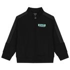 Boys Black Logo Tracksuit, 1, hi-res
