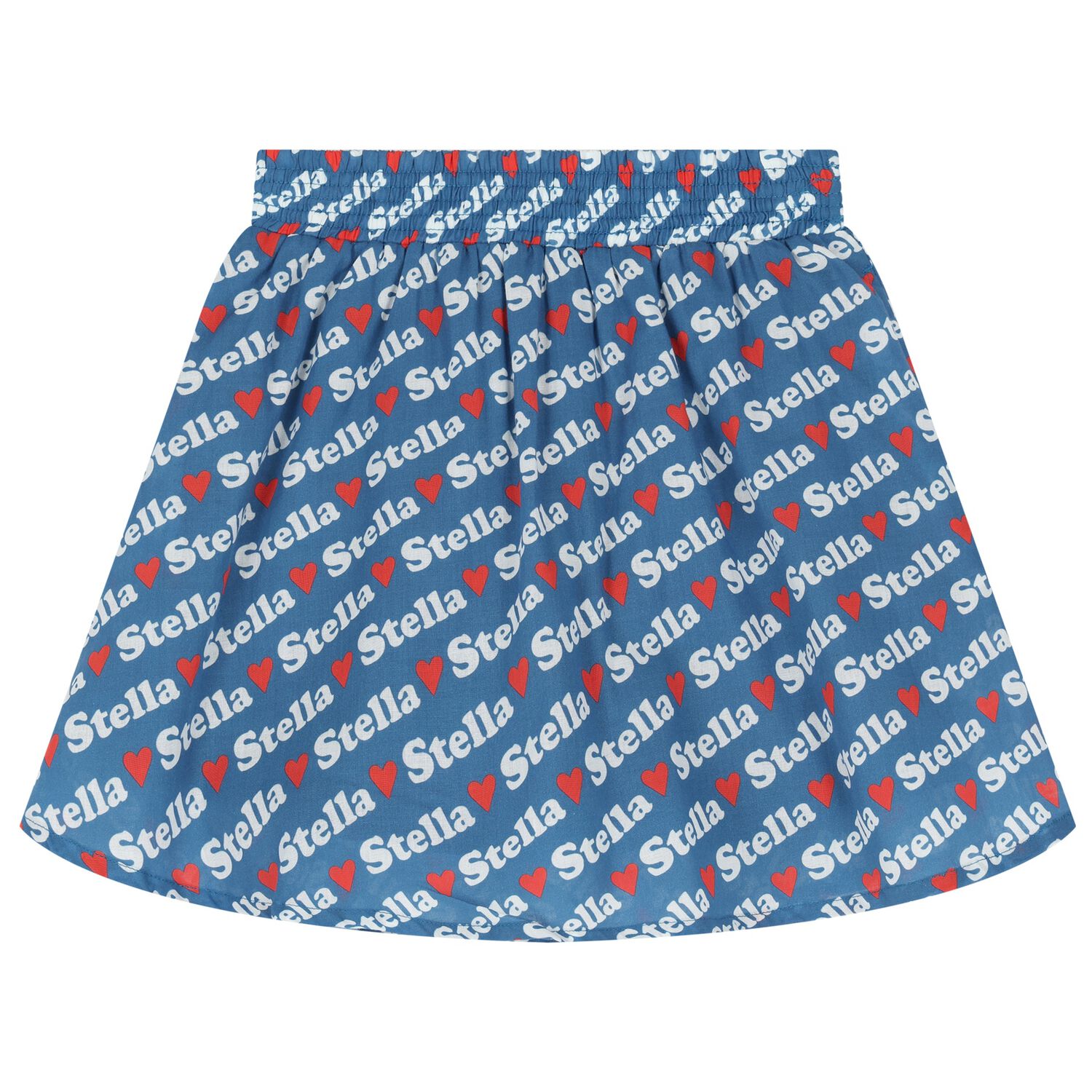 Girls Blue Logo Cotton Skirt, 1, hi-res image number null