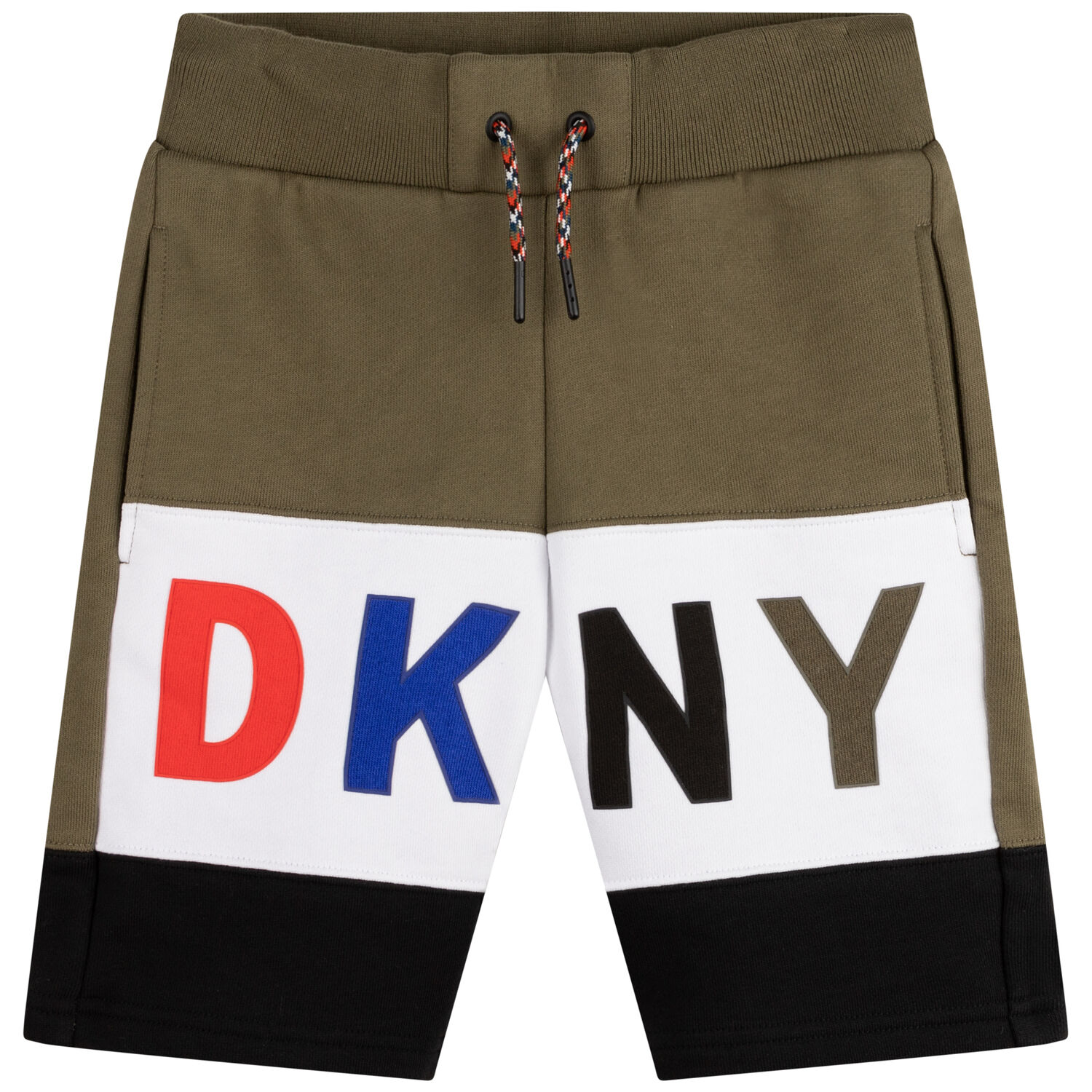 Boys Khaki Logo Shorts, 1, hi-res