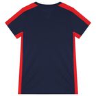 Boys Navy Blue & Red Logo T-Shirt, 1, hi-res