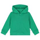 Younger Boys Frog Cotton Sweatshirt, 1, hi-res