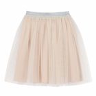 Girls Pink & Silver Tulle Skirt, 1, hi-res