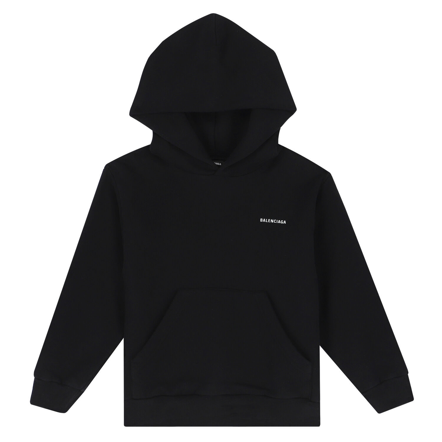 Black Logo Hooded Top, 1, hi-res