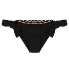 Girls Black & Gold Crochet Bikini, 1, hi-res