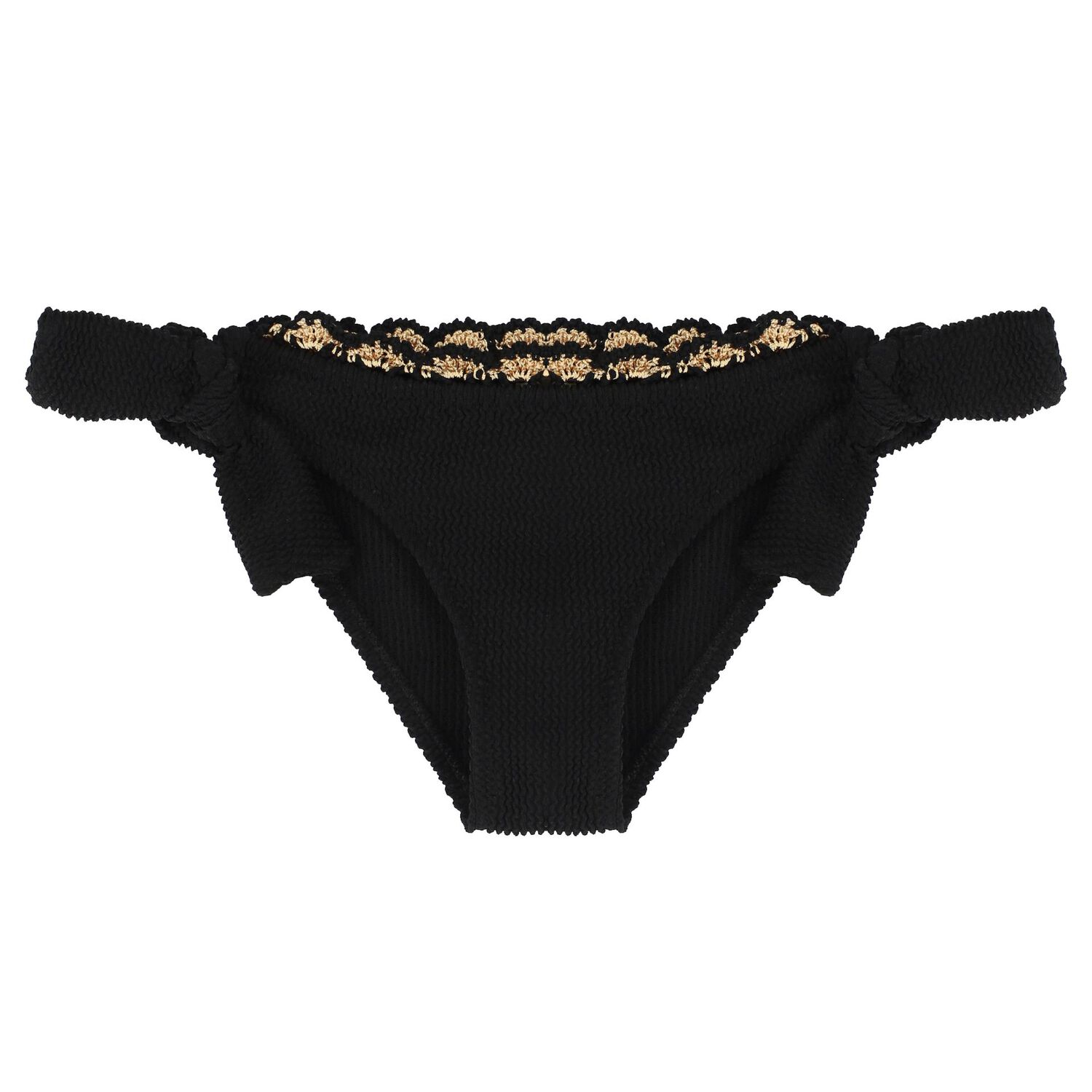 Girls Black & Gold Crochet Bikini, 1, hi-res image number null