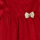 Younger Girls Red Velvet Dress, 1, hi-res