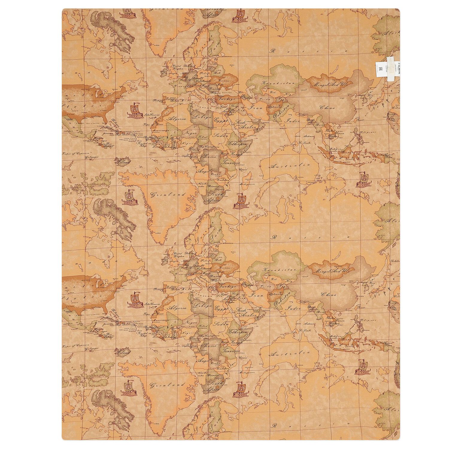 Ivory & Beige Geo Map Baby Blanket, 1, hi-res