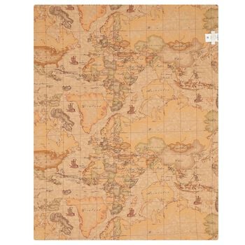 Ivory & Beige Geo Map Baby Blanket