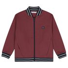 Boys Burgundy, White & Navy Blue Tracksuit Set (3 Piece), 1, hi-res