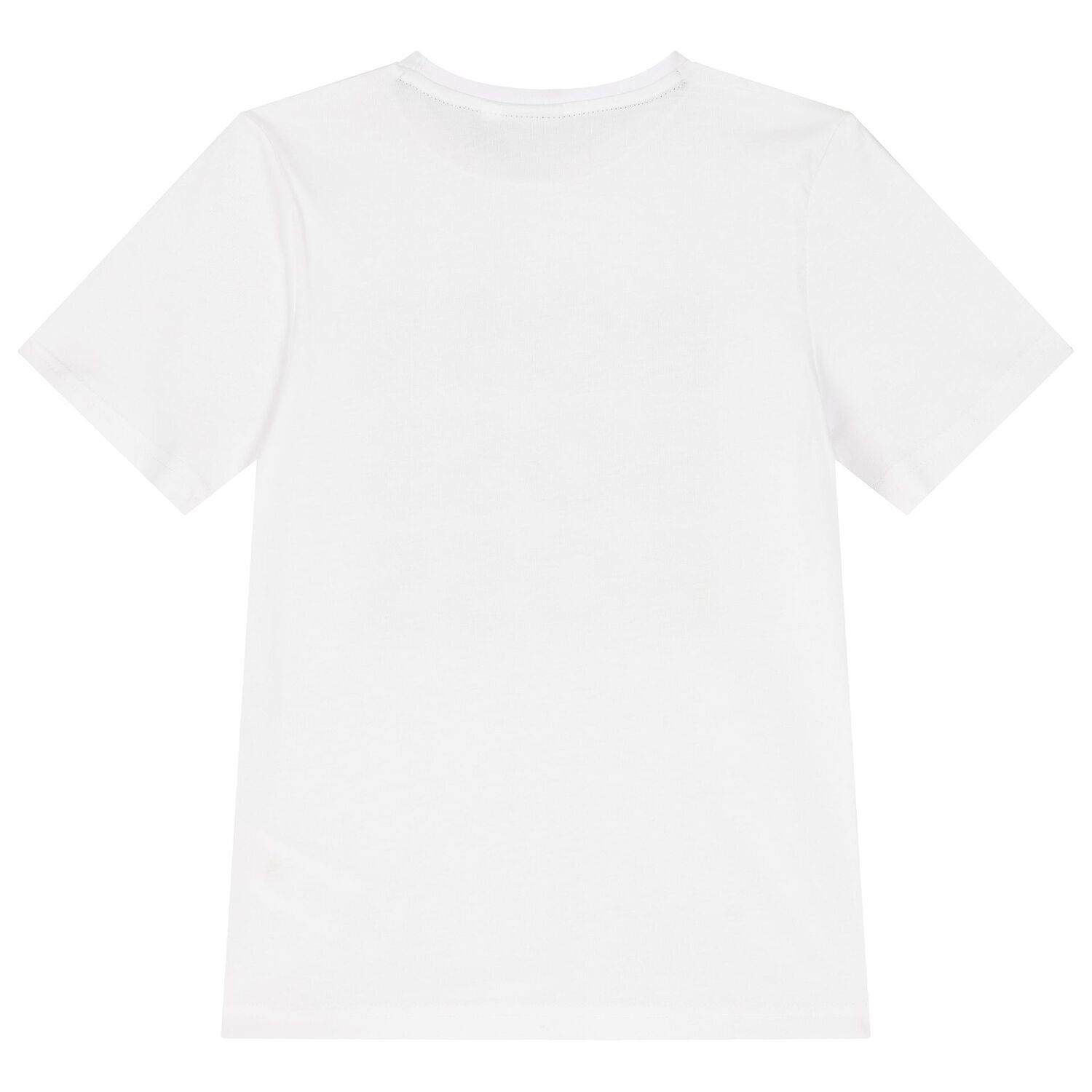 Boys White Logo T-Shirt, 5, hi-res