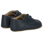 Baby Navy Leather Pre Walker Shoes, 1, hi-res