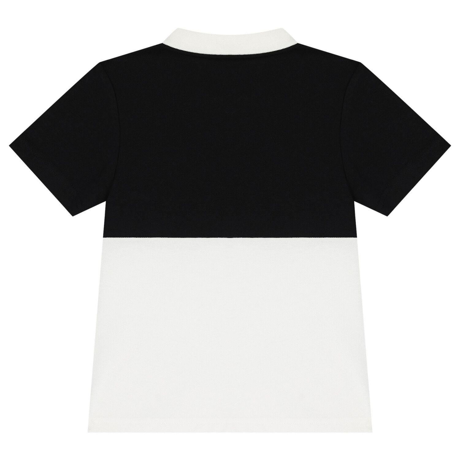Boys Black & White Logo Polo Shirt, 1, hi-res