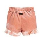 Girls Pink Velour Shorts, 1, hi-res