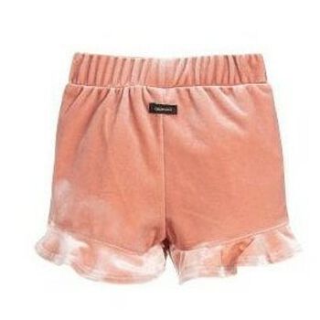 Girls Pink Velour Shorts
