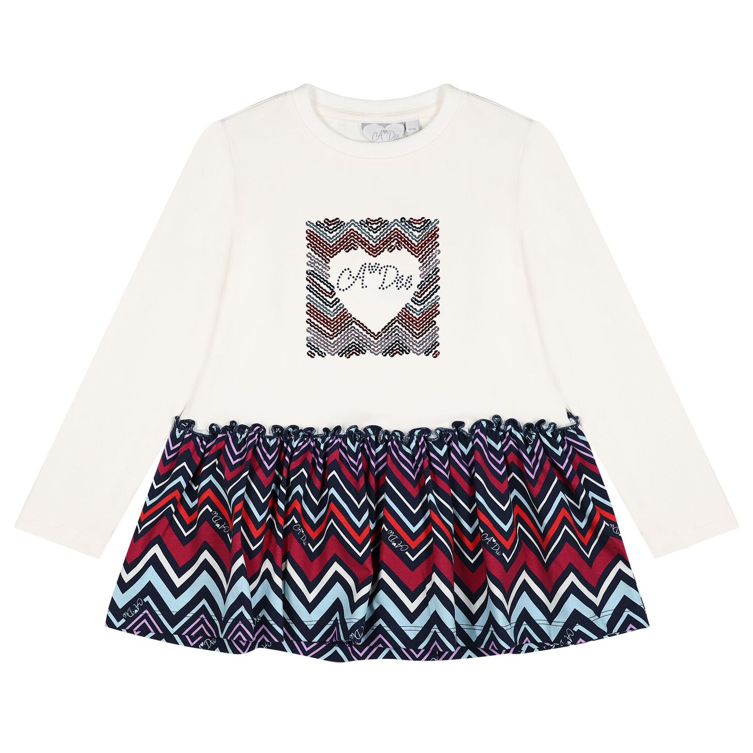 Girls Multi-Coloured Zig Zag Leggings Set, 1, hi-res
