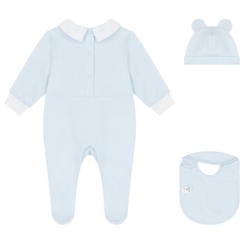 Baby Boys Blue Babygrow Gift Set