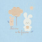 Baby Boys Blue Rabbit Blanket, 1, hi-res
