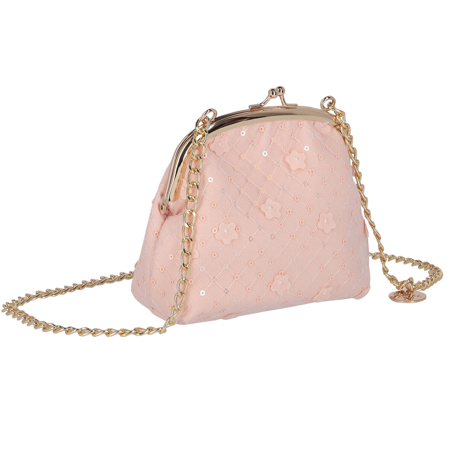 Girls Pink Embellished Sequin Bag, 1, hi-res