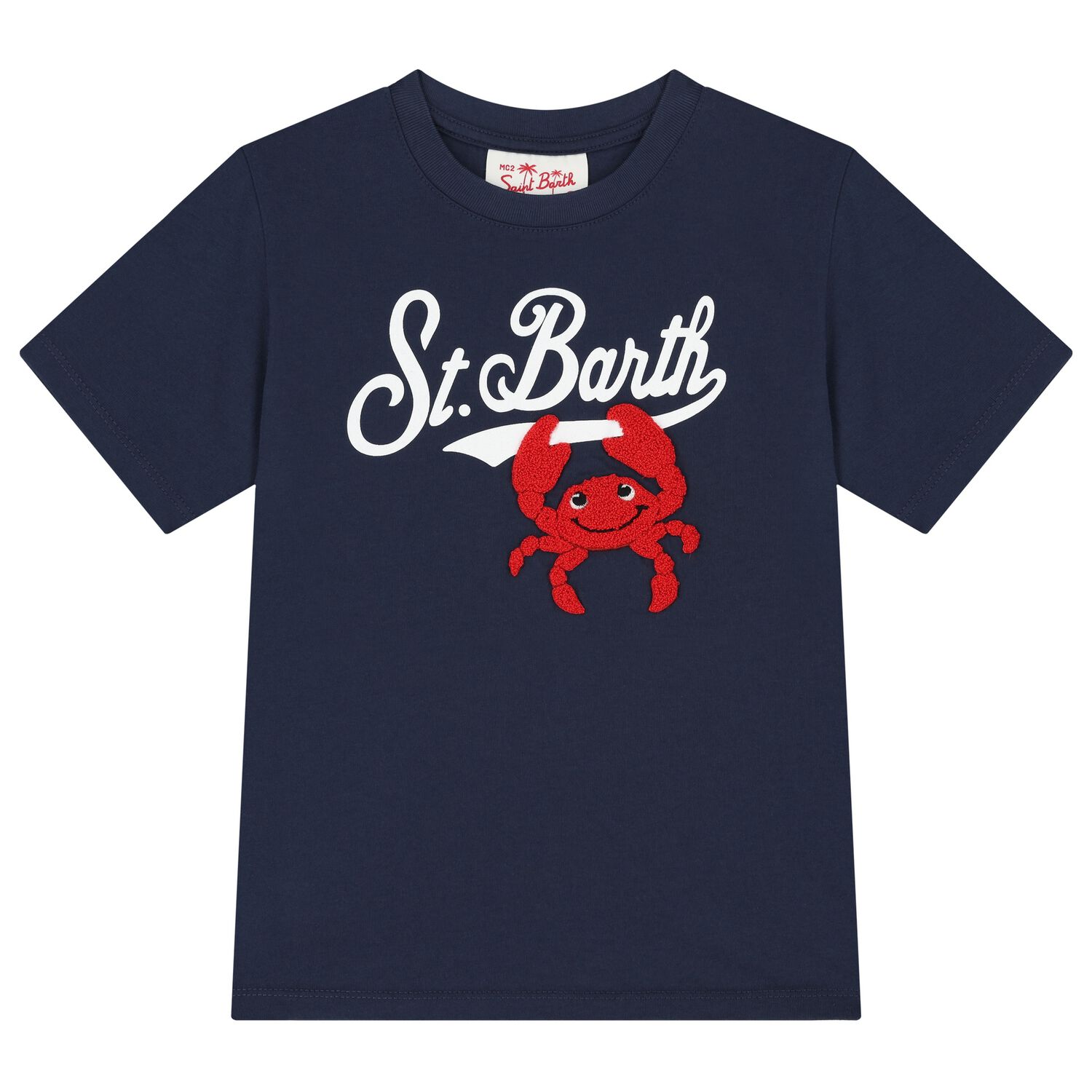 Boys Navy Blue Crab T-Shirt, 1, hi-res