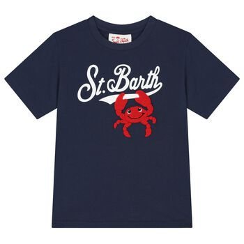 Boys Navy Blue Crab T-Shirt