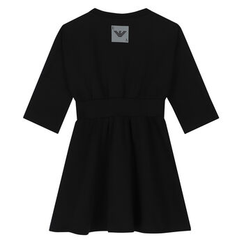 Girls Black Logo Dress
