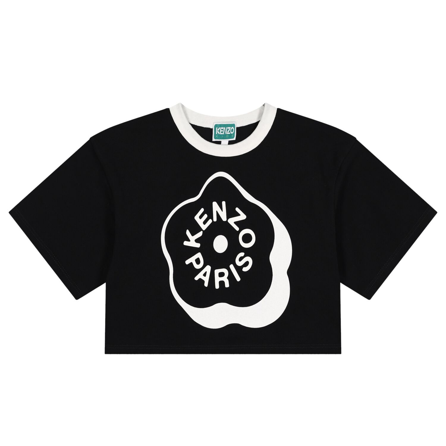 Girls Black Boke Flower Logo T-Shirt, 2, hi-res