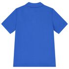 Boys Blue Logo Polo Shirt, 4, hi-res