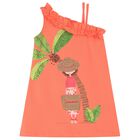 Girls Orange Dress, 4, hi-res