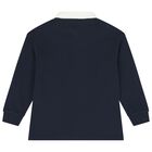 Boys Navy Blue Logo Polo Shirt, 1, hi-res