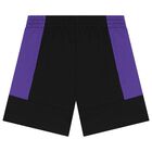 Boys Black & Purple Cotton Shorts, 1, hi-res