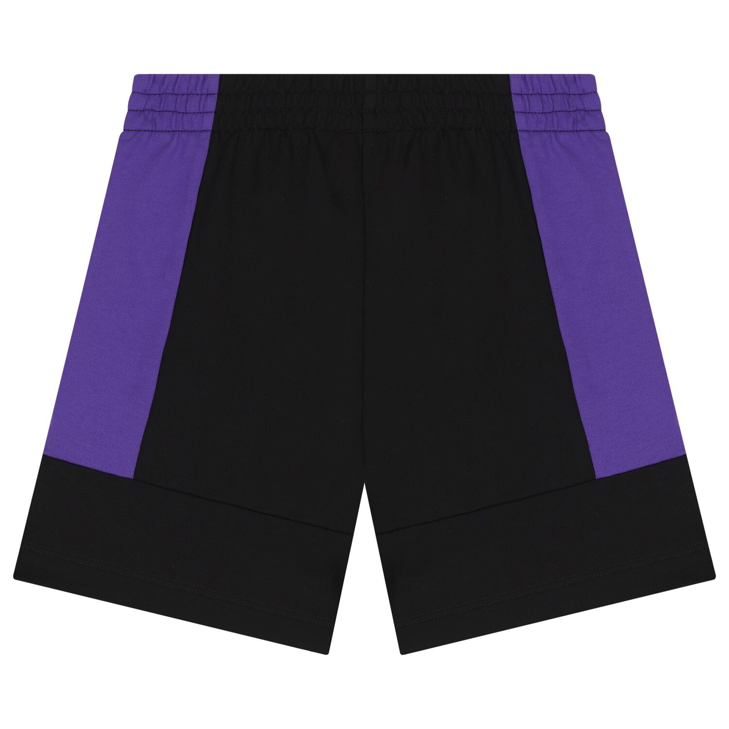 Boys Black & Purple Cotton Shorts, 1, hi-res