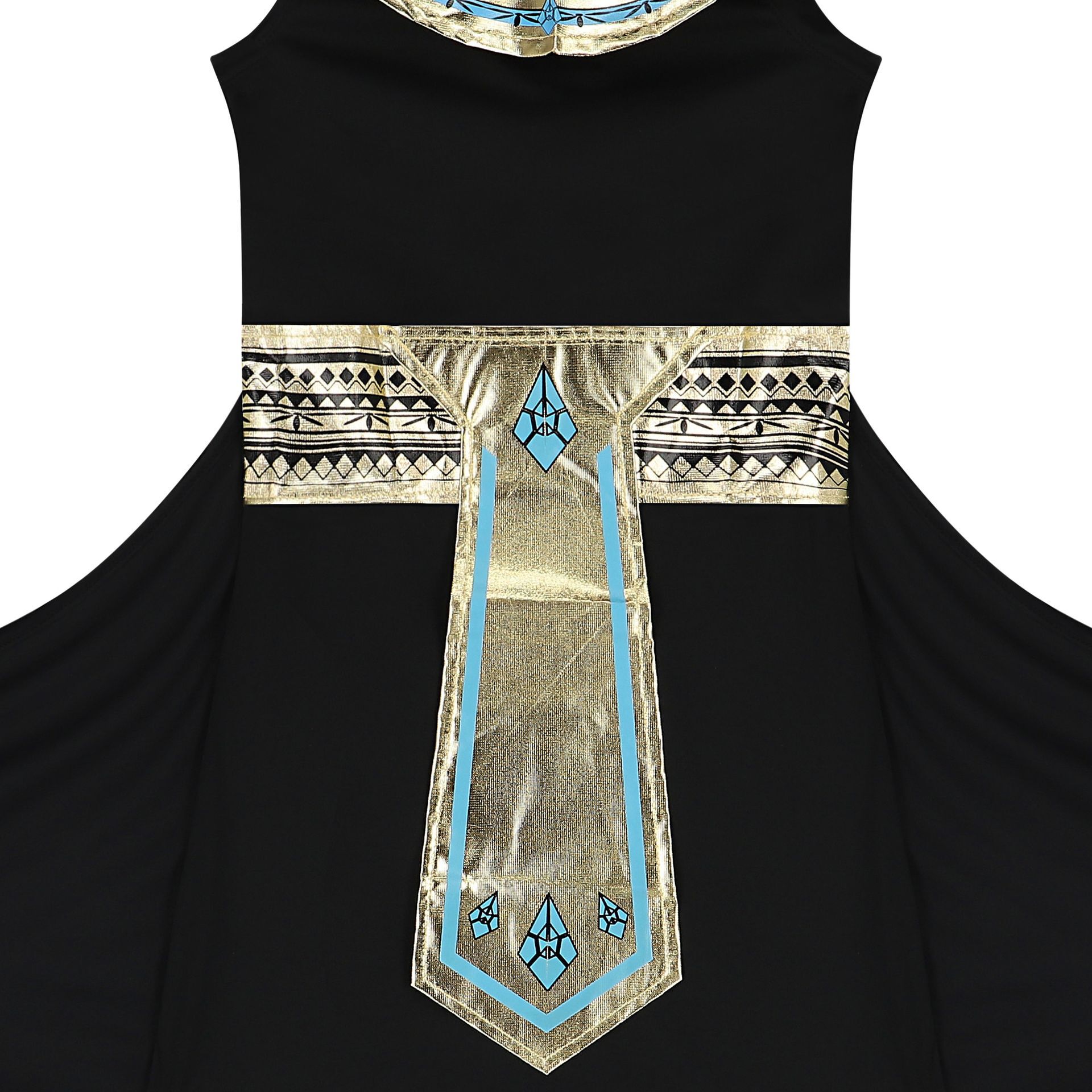 Dress Up by Design Girls Black Gold Egyptian Pharoah Costume Junior Couture UK