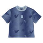 Younger Boys Blue Logo Shorts Set, 1, hi-res