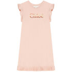 Girls Pink Logo Dress, 1, hi-res