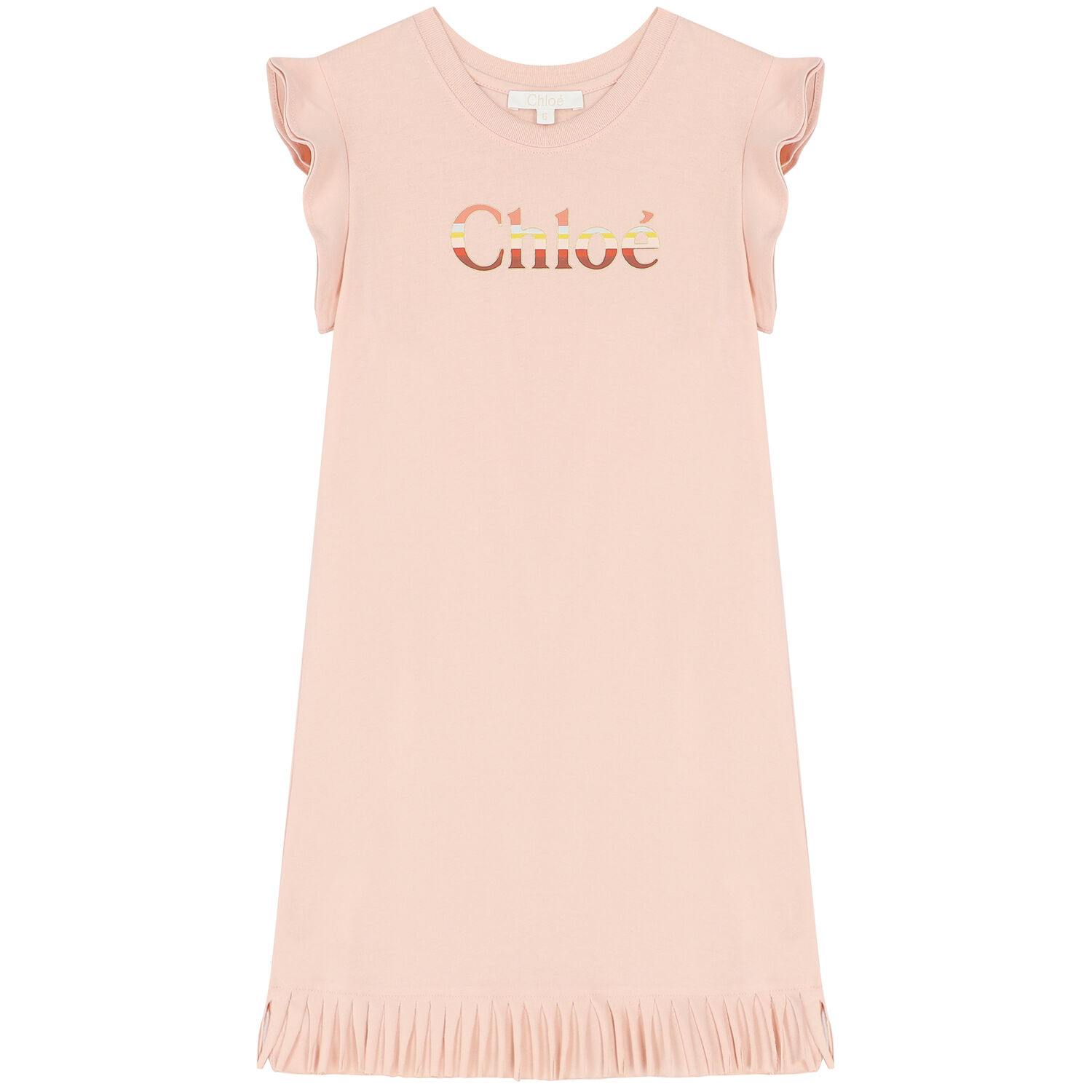 Girls Pink Logo Dress, 1, hi-res